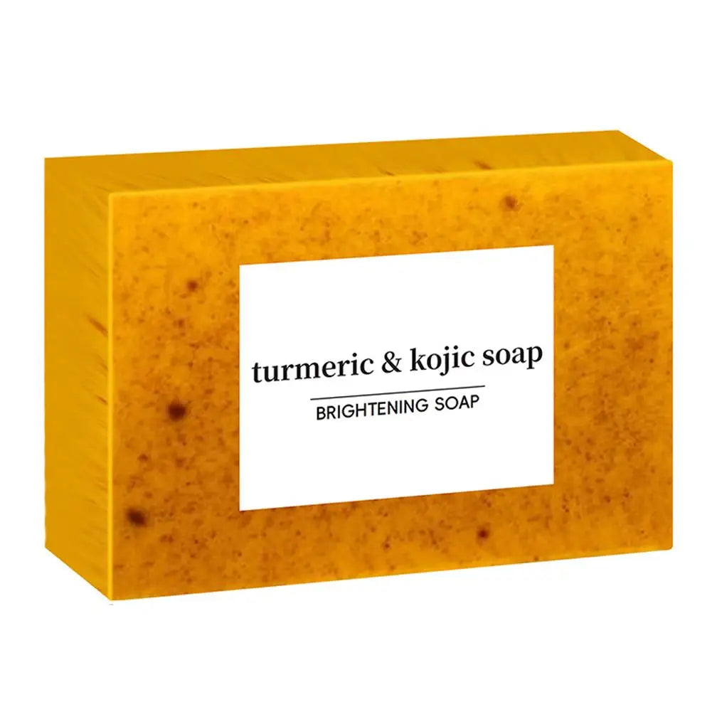 Revitalize Your Skin with 100G Handmade Turmeric & Lemon Kojic Acid Soap - Deep Cleansing for a Radiant Glow